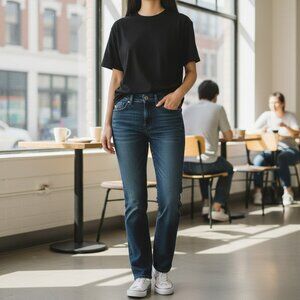 Lee Slender Secret Lower On the Waist Womens Size 30 Dark Wash Blue Denim Jeans